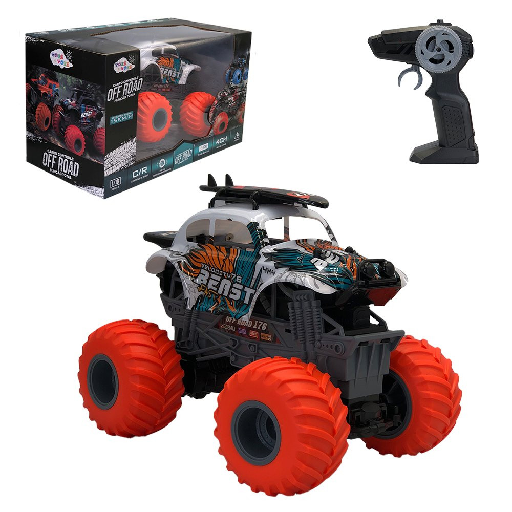 Carrinho Controle Remoto Off Road 4x4 - 27cm - Wellkids