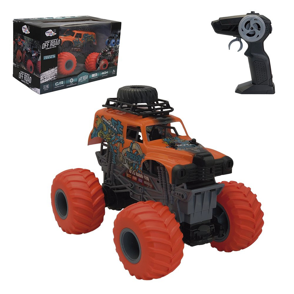 Carrinho Remoto Controle 4Ch 4X4 Off Road Truck